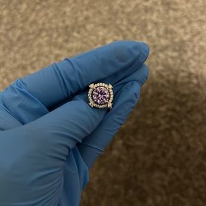 Beautiful purple cubic Zirconia ring